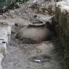 Düzce'de antik kentteki kazılarda toprak küp bulundu