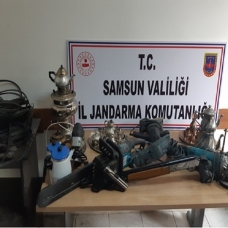 Samsun'da kablo hırsızları suçüstü yakalandı
