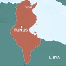 Tunus'un güneyinde askeri uçak düştü