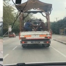 Bursa'da kamyonet kasasındaki skandal görüntülere ceza