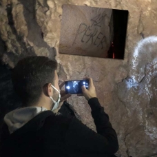 3 bin yıllık mağara yazı tahtasına döndü