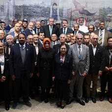 Başkan Erdoğan, Uluslararası Emek ve Dayanışma Kongresi'nin katılımcı başkanlarını kabul etti