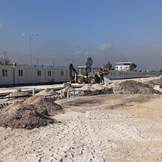 Osmaniye'de kurulacak konteyner kentin altyapı çalışması sürüyor