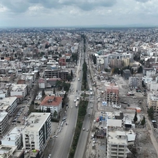 Depremden etkilenen Adıyaman'ın son durumu havadan görüntülendi