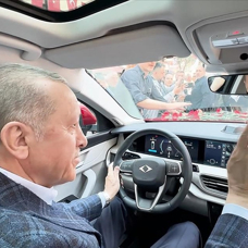 Başkan Erdoğan'ın dün kullandığı Togg'dan araç içi görüntüler paylaşıldı