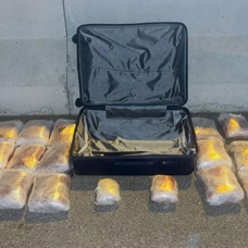 Adana'da yolcu valizinde 20 kilogram uyuşturucu ele geçirildi