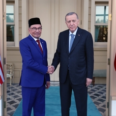 Başkan Erdoğan, Malezya Başbakanı İbrahim'i Vahdettin Köşkü'nde kabul etti