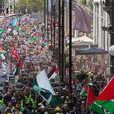 Londra sokaklarında İsrail protestosu