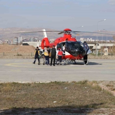 Solunum sıkıntısı çeken bebeğin imdadına ambulans helikopter yetişti