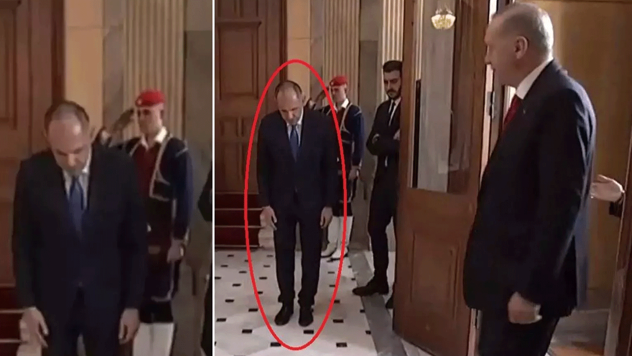 Gündem oldu... Yunan Bakan Erdoğan'ı görünce eğilerek selamladı