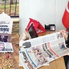Depremde kaybettiği babasının gazetesini çıkarıyor