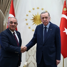 Başkan Erdoğan, DSP Genel Başkanı Aksakal'ı kabul etti 