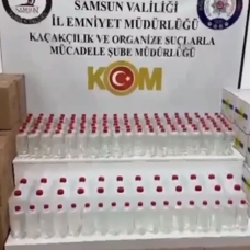 Samsun'da 'Çengel-6' Operasyonu: 1 ton 56 litre etil alkol ele geçirildi