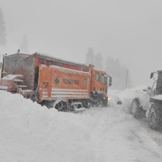 Artvin-Ardahan yolunda yoğun kar ulaşımı kapattı