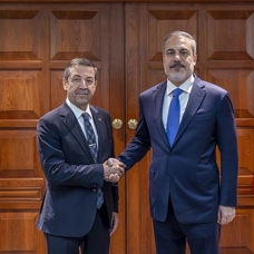Bakan Fidan, KKTC Dışişleri Bakanı Ertuğruloğlu ile Ankara'da görüştü