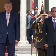 Başkan Erdoğan, İttihadiye Sarayı'nda resmi törenle karşılandı