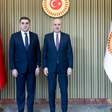 TBMM Başkanı Kurtulmuş, Gürcistan Dışişleri Bakanı'nı kabul etti