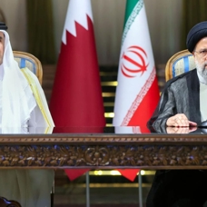 Katar Emiri Şeyh Temim ile İran Cumhurbaşkanı Reisi ile görüştü
