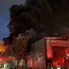 İzmir'de Atatürk Organize Sanayi Bölgesi'nde yangın