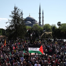 İstanbul'da on binler Gazze için yürüdü